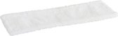 Vadrouille plate microfibre 40 cm professionnelle blanche, pour usage humide ou sec