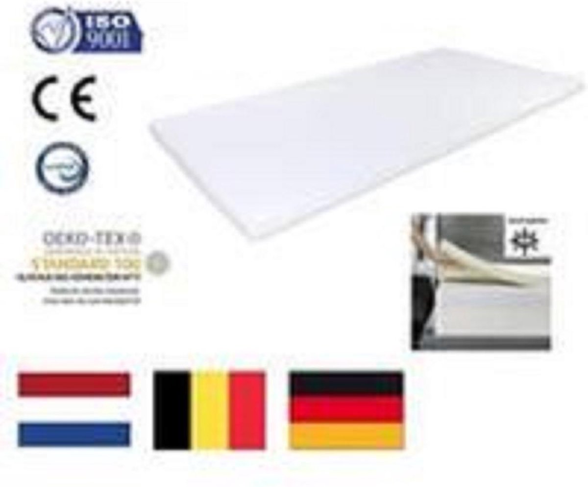 Gezond Slapen Topper Matras 140x200 Dekmatras Traagschuim Nasa Visco 8/9cm Wit