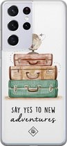 Samsung S21 Ultra hoesje siliconen - Wanderlust | Samsung Galaxy S21 Ultra case | multi | TPU backcover transparant