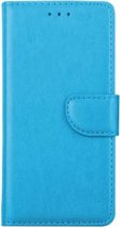 MM&A PU Lederen Wallet Book Case Hoesje geschikt voor Apple iPhone X/XS - Portemonnee – Met Stand – Kaarthouder – Pasjes Houder – Magneet Sluiting – Bookcase – Turquoise