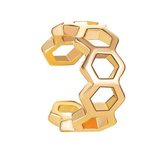 Honeycomb ear cuff | goud