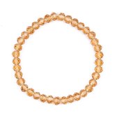 Melady Kralen Armband 37beads*6mm Beige Glas Rond Kralen Armband Dames Armbandjes Sieraden Dames