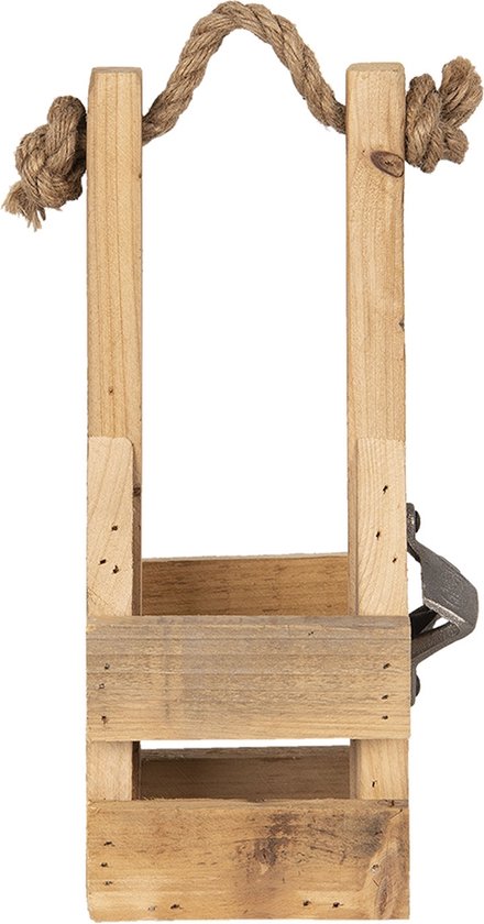 FSC® Houten Bierkrat Met Bierflessen Opener - Bier Flessenhouder Voor 6 Flessen Met Opener Bier Butler Bierkrat Flessen Drager Bier Krat Afm 25 X 168 X 32 Cm