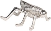 Clayre & Eef Decoratie Insect 17*12*6 cm Zilverkleurig Aluminium Decoratief Figuur Decoratieve Accessoires Woonaccessoires