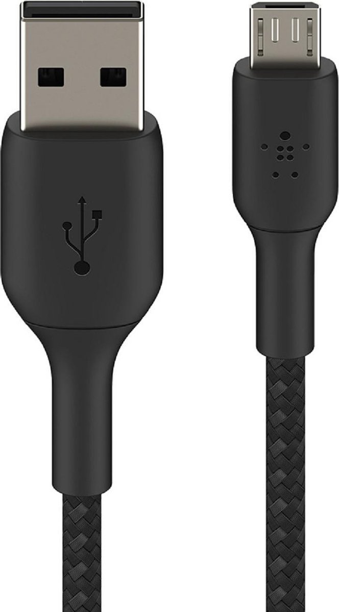 Belkin BOOST CHARGE - Micro-USB naar USB-A kabel braided - 1 meter - Zwart