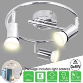 Industriële Moderne Led Plafondlamp 3 draaibare koppen