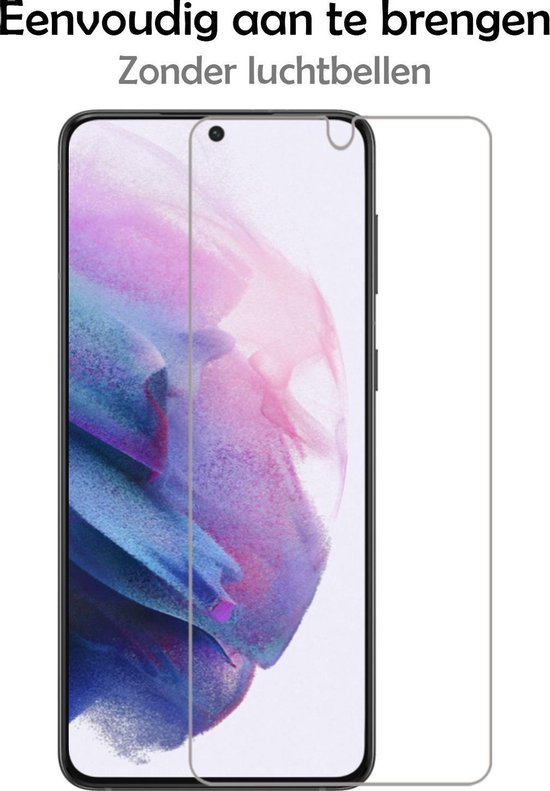 Coque Samsung S21 avec 2x Protecteur d'écran - Coque Samsung Galaxy S21 - Coque en Siliconen Samsung S21 avec 2x Protecteur d'écran - Zwart