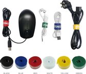 Organisateur de câble pour enrouleur de câble USB Fermetures velcro , serre-câbles, - Serre-câble / séparateur / pince - Ensemble de support de câble USB - Organisateur de câble