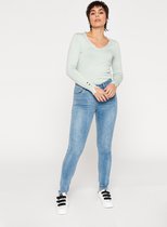 LOLALIZA Skinny Jean met glitter - Licht Blauw - Maat 38