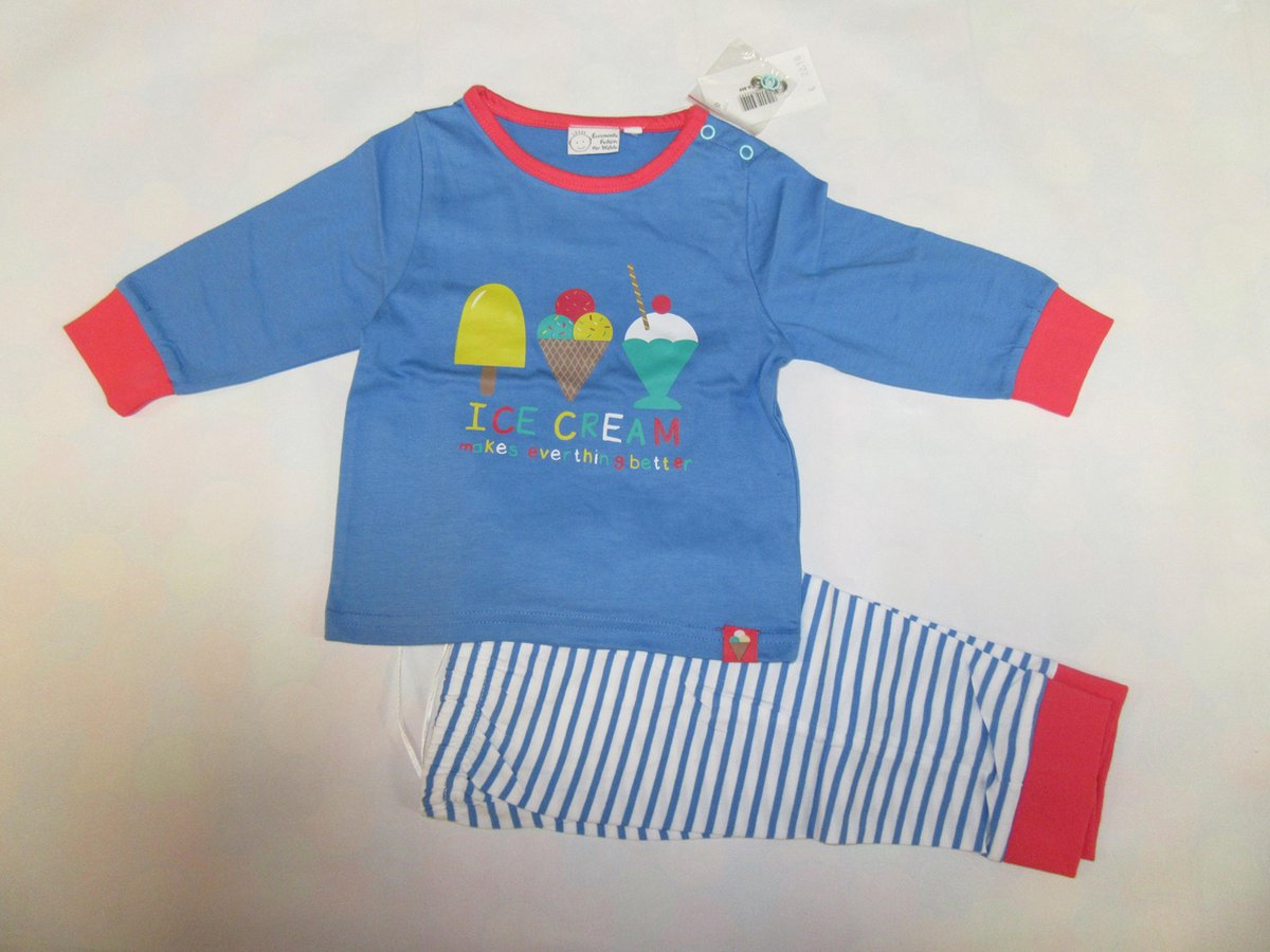 Wiplala Jen & James - Pyjama - Meisje - Katoen - Blauw - IJsje - 6 jaar / 116