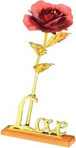 24K Golden Rose ( rood ) - 24K Gouden Roos - Valentijn - Moederdag - Vaderdag - Bedankt - Decoratie - Mangry