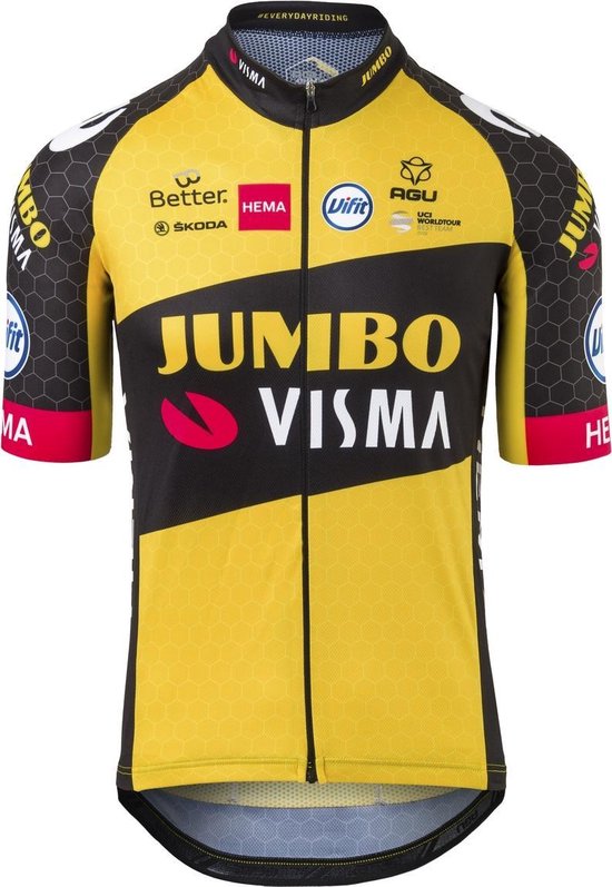 Kano nieuwigheid vacuüm AGU Replica Fietsshirt Team Jumbo Visma Heren 2021 - Geel - M | bol.com