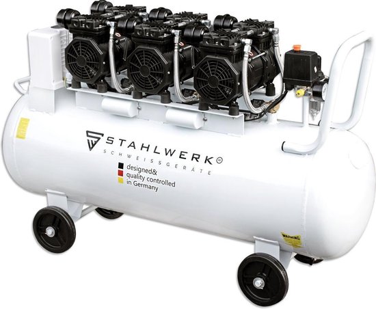 STAHLWERK fluistercompressor ST 1010 pro 100 l 10 bar | bol.com