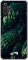 6F hoesje - geschikt voor Samsung Galaxy A32 5G -  Transparant TPU Case - Palm Leaves Dark #ffffff