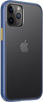 Kwaliteitsvolle hybride hardcase iPhone 12 / iPhone 12 Pro - blauw / oranje