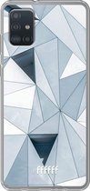 6F hoesje - geschikt voor Samsung Galaxy A52 - Transparant TPU Case - Mirrored Polygon #ffffff