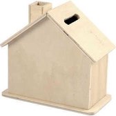 Spaarhuis, afm 10,1x10x5,4 cm, triplex, 10stuks