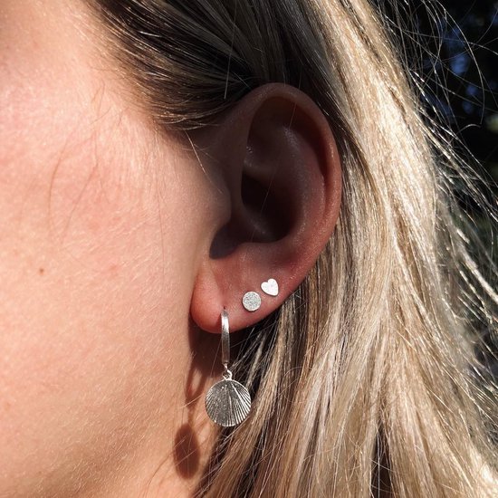Lauren Sterk Amsterdam - oorbellen rondje mini - 925 zilver gerhodineerd - extra coating - Lauren Sterk Amsterdam