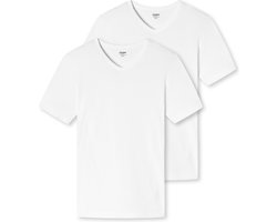 Schiesser Uncover Heren T-Shirt - Wit - V Hals- 2Pack - Maat XL