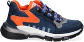 Braqeez 421470-528 Jongens Lage Sneakers - Blauw - Leer - Veters