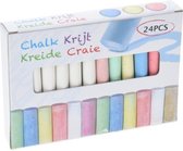 Schoolbord krijt 24 stuks - pastel kleuren - knutselspullen - decoratie - hobby - pakket - knutsel - versiering - maken - cadeau