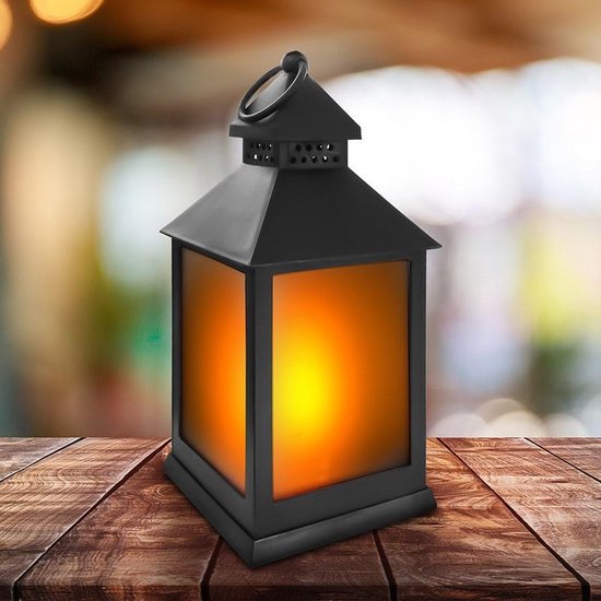 Lanterne LED avec optique de flamme vacillante, anneau de