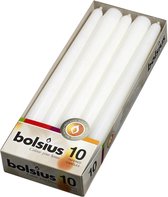 Bolsius Dinerkaarsen - 245/24 kleur wit - 20 kaarsen in 2 verpakkingen