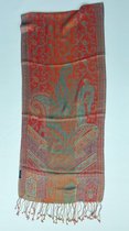 1001musthaves.com Chique zijden dames sjaal in oranje tinten 30 x 160 cm