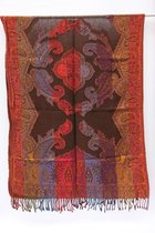 1001musthaves.com Boiled wool herfst winter dames sjaal basis kleur bruin 70 x 180 cm