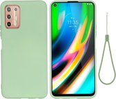 Motorola Moto G9 Plus Siliconen Back Cover Groen