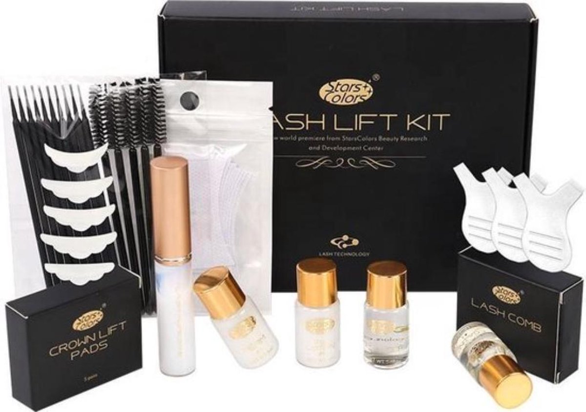 StarsColors® Professionele Wimperlifting Set - Populaire Lash Lift Set - Wimperkruller - Sterkere wimpers - Wimperserum - Stars Colors