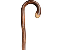 GASTROCK WORTEL WANSELSTOK Klassieke wandelstok van kastanjehout met haakvormige wortelgreep – geflamd & handgemaakt 94 cm