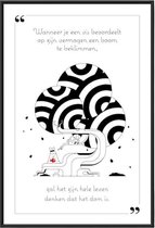 Kuotes Art - Ingelijste Poster - In je kracht - Muurdecoratie - 20 x 30 cm