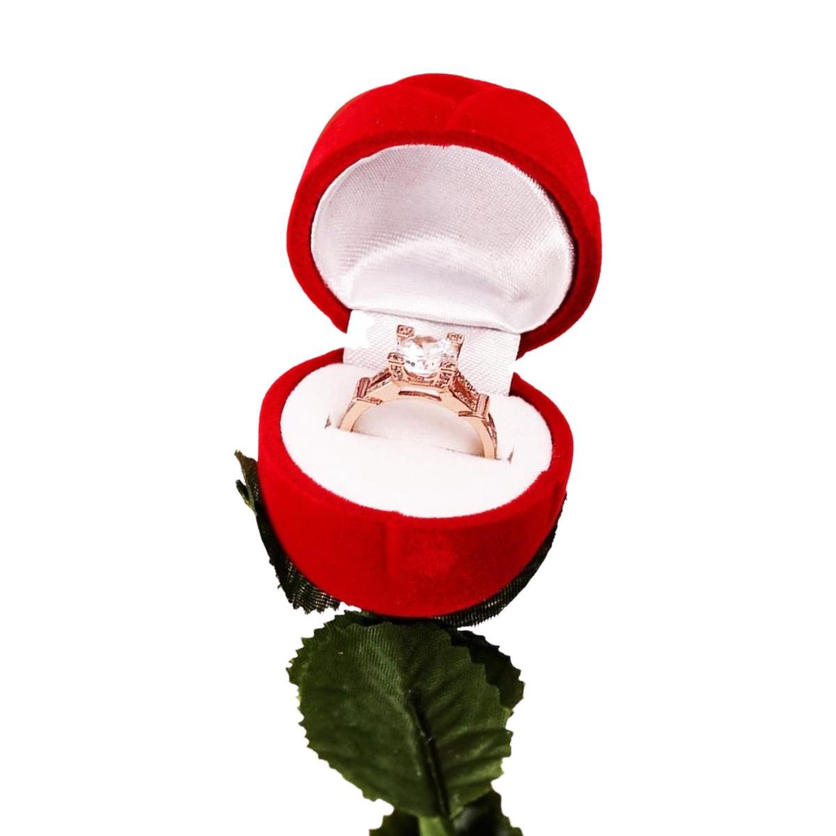 Sieraden doosje - ring doosje - rode roos - gratis rood doosje - rode roos sieradendoosje - huwelijk - ring aanzoek doosje - Valentijn cadeau vrouw - Valentijn - sieraden doosje - Valentijn cadeau voor hem - bruiloft - doosje sieraden - aanzoek doos - luckforyou