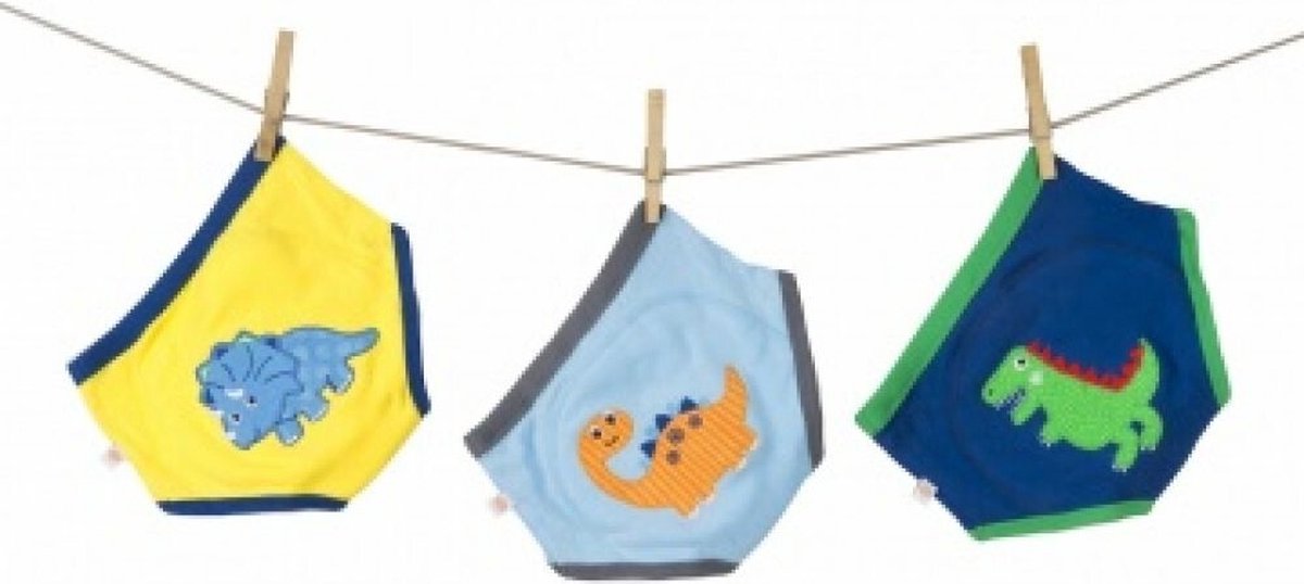 Zoocchini set van 3 oefenbroekjes - Organic katoen - Jurassic Pals - Jongens - 2-3 jaar