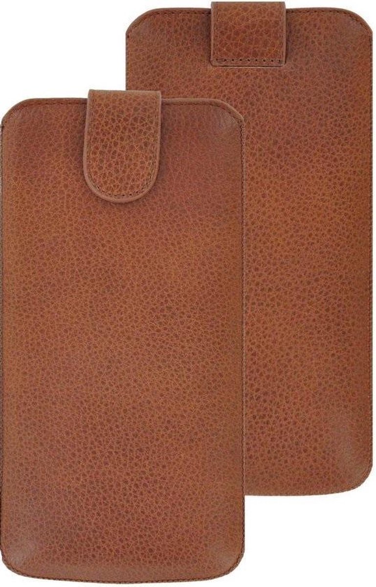 Oneplus 8 Pro Hoesje - Insteek Cover Echt Leer Camel Bruin