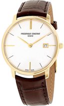 Frédérique Constant Slimline FC-220V5S5 Horloge - Leer - Bruin - Ø 39 mm