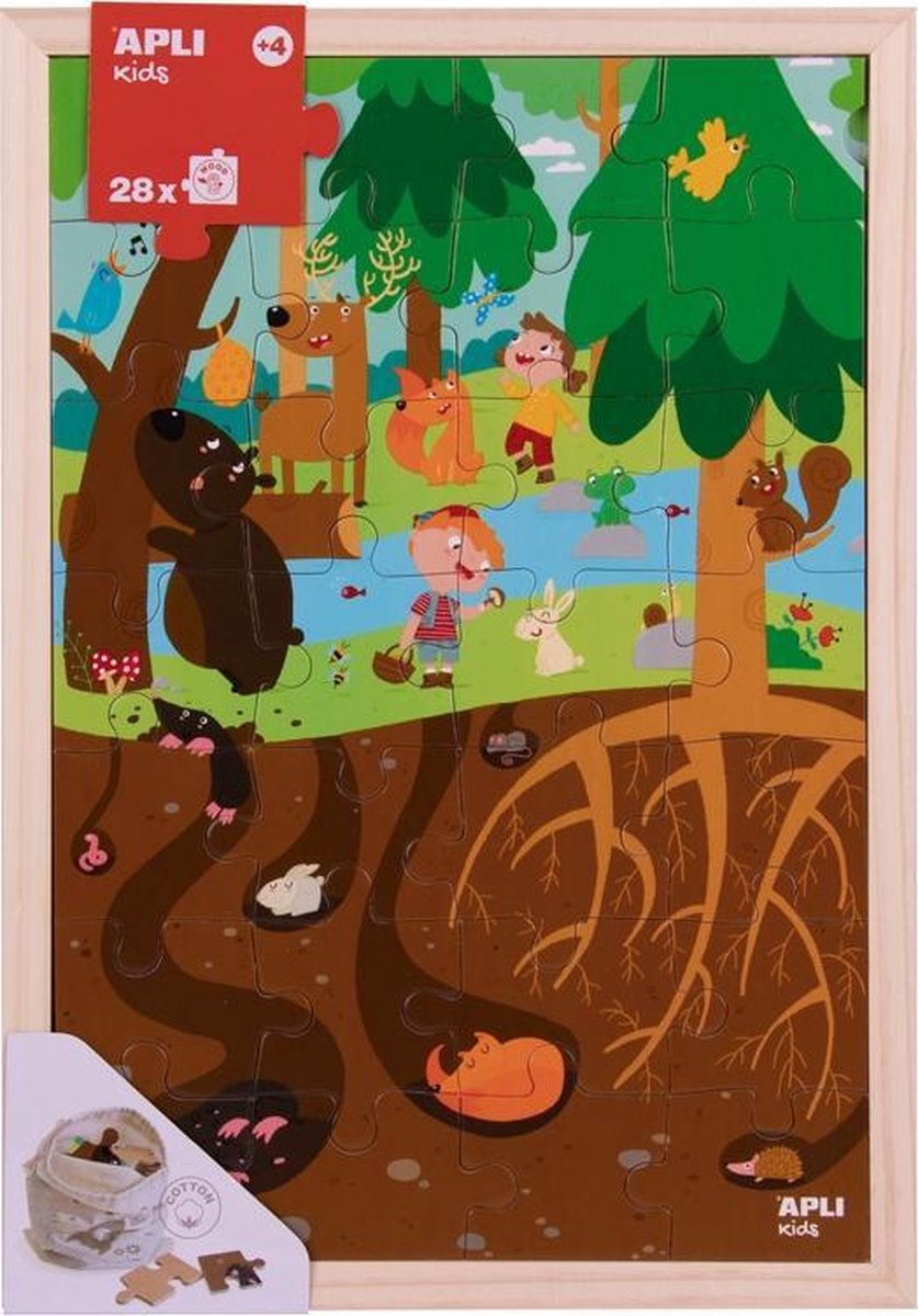 Apli Kids Houten puzzel Bos