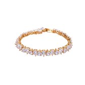 Luxe druppel zirkonia Armband - 14K Gold Plated - Dames Sieraden