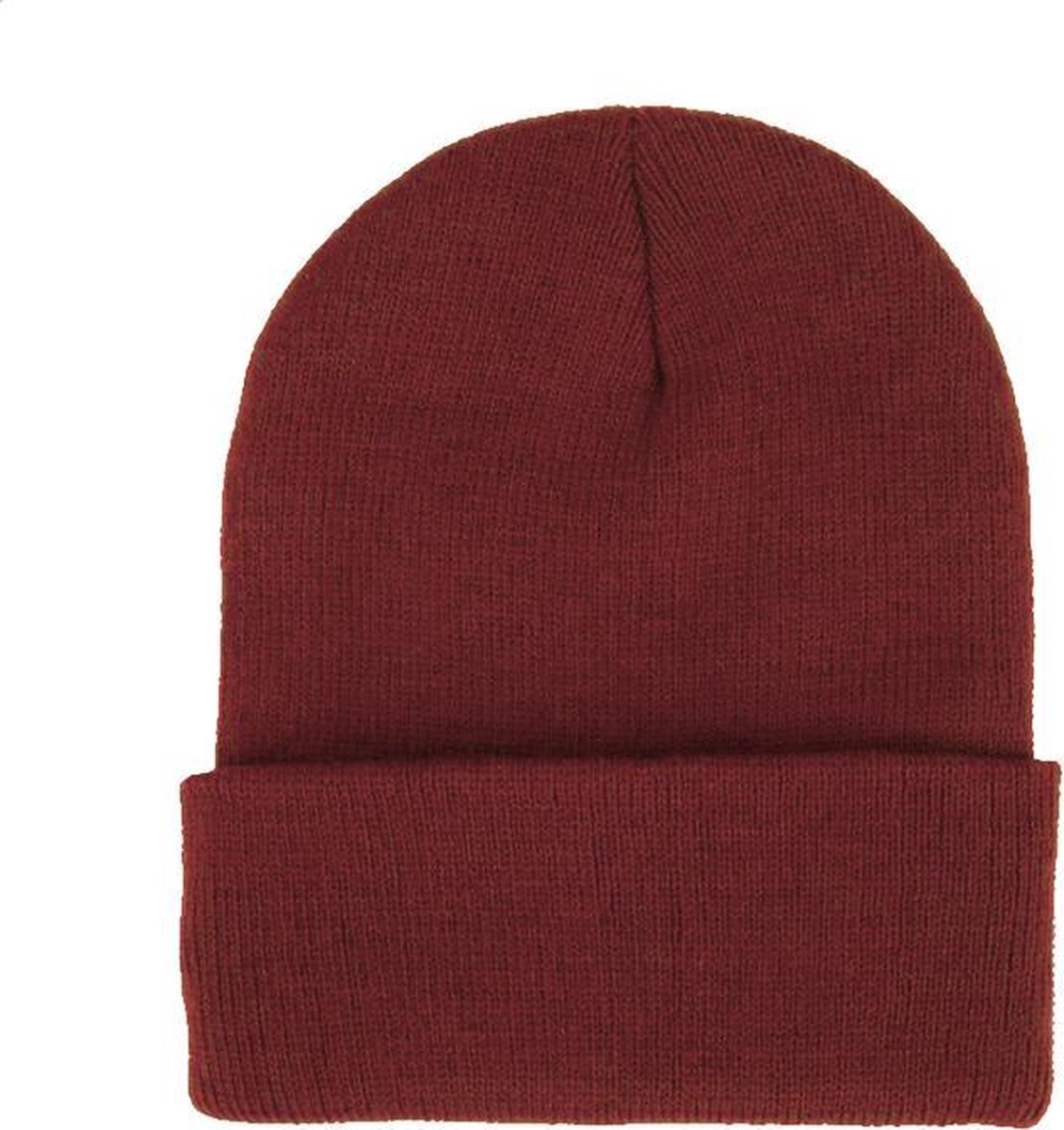 Beanie Muts Uni Bordeauxrood | Polyacryl | One Size | Fashion Favorite