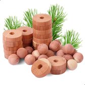AWEMOZ® 40 Stuks Mottenballen - Cederhout tegen motten - Motten Bestrijden - Mottenval AWEMOZ® 40 Stuks Mottenballen - Cederhout tegen motten - Motten Bestrijden - Mottenval