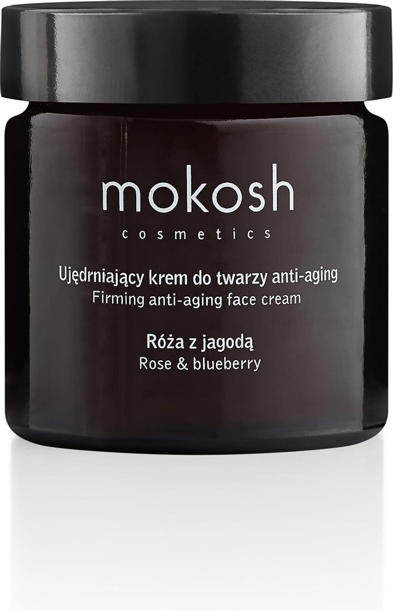 Mokosh | Firming anti-aging face cream Rose & blueberry | Natuurlijke Gezichtscréme | Verzorgend | Anti-rimpels | Hydraterend | Veganistisch | Natuurlijke ingrediënten | Droge Huid |Natuurlijke Gezichtscréme | 60ml