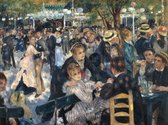 Pierre-Auguste Renoir, Bal du moulin de la Galette, 1876 op canvas, afmetingen van dit schilderij zijn 60 X 100 CM