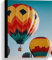 Canvas  - Groepje Gekleurde Luchtballonnen - 30x40cm Foto op Canvas Schilderij (Wanddecoratie op Canvas)