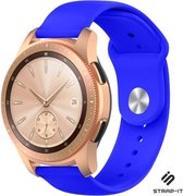 Siliconen Smartwatch bandje - Geschikt voor  Samsung Galaxy Watch sport band 41mm / 42mm - blauw - Strap-it Horlogeband / Polsband / Armband