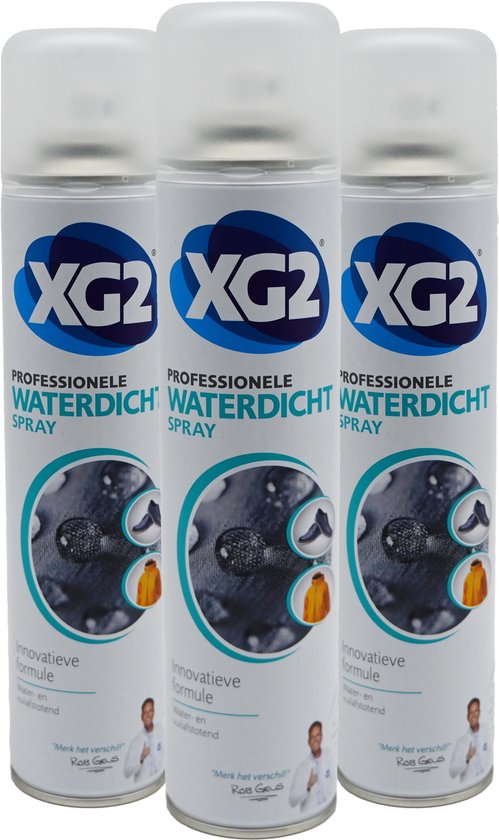 escort regen Bedrijfsomschrijving XG2 Professionele Waterdicht spray innovatieve formule water en  vuilafstotend 3x 300ml | bol.com