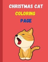 Christmas Cat Coloring Page