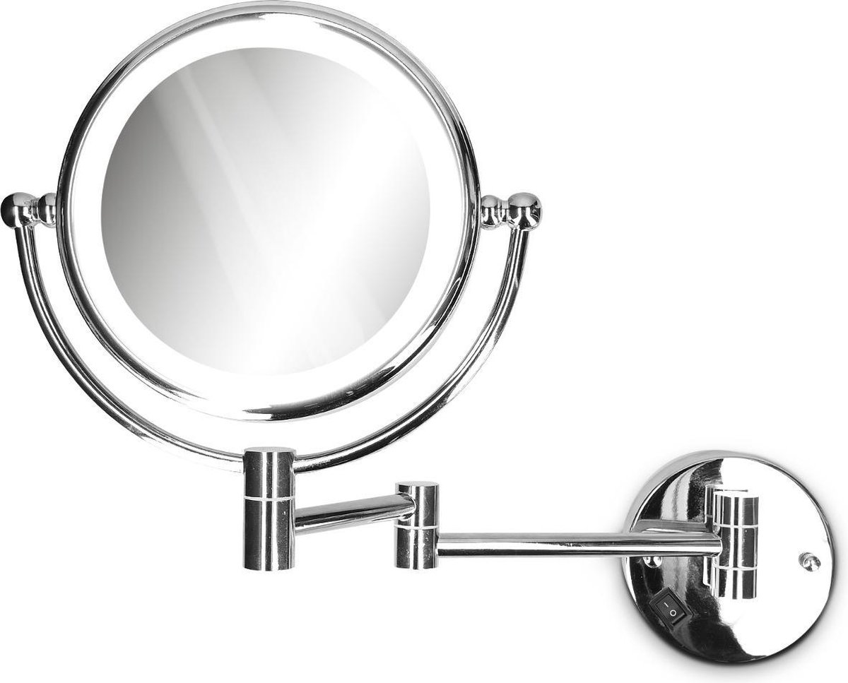 Make-up spiegel met LED-verlichting met 5x vergroting en... bol.com