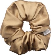 Ellastiek Luxe Scrunchie Goud Satijn – Scrunchies - Haarelastiekjes - Haar Accessoires Vrouwen - Wokkels – Luxe Kwaliteit - Haar Accessoires Meisje  - Haar Accessoire - Haarwokkel - Oversized