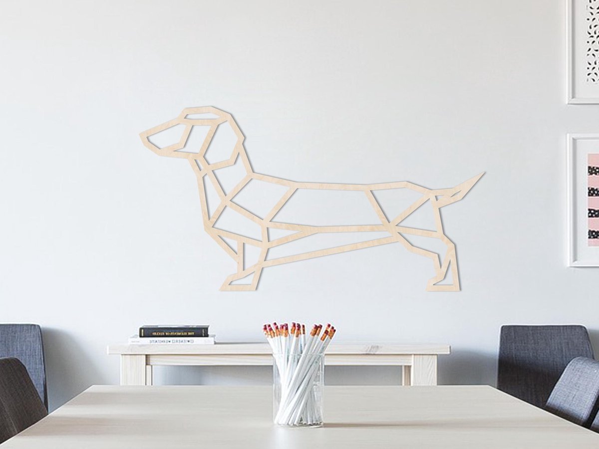 Décoration murale géométrique Chat jouant